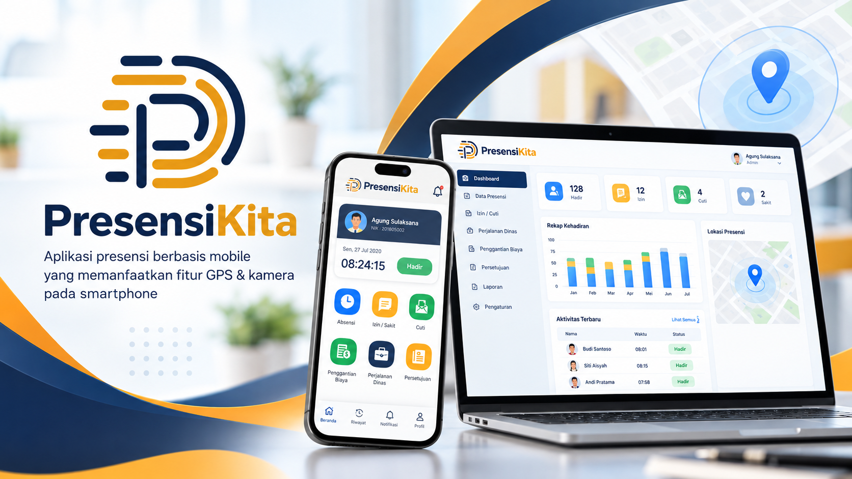 PresensiKita- Aplikasi Presensi Mobile GPS & Kamera