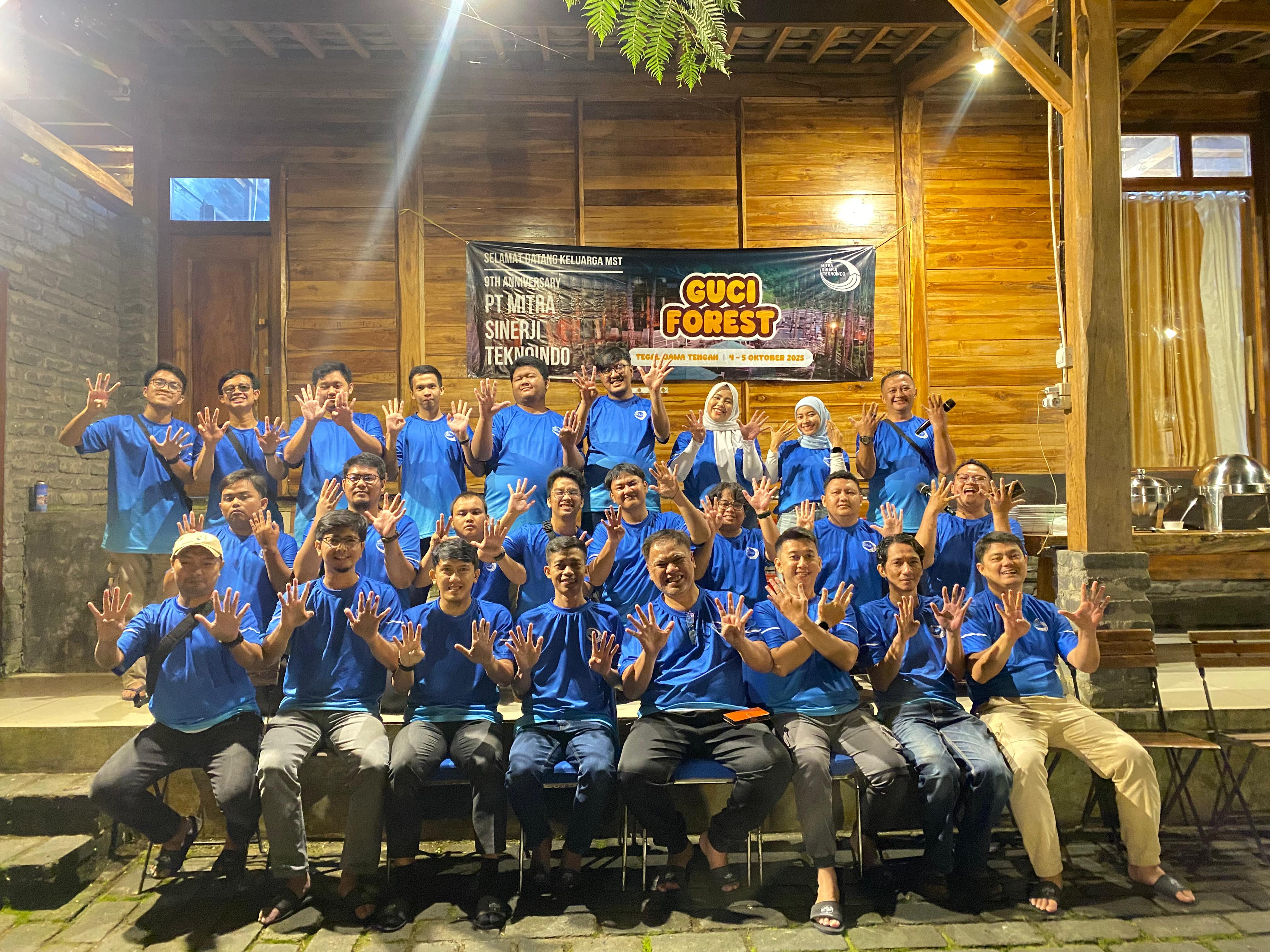HUT ke- 9 PT. Mitra Sinerji Teknoindo :  Harmoni Bersama MST, Apresiasi dan Kebersamaan di Guci Forest
